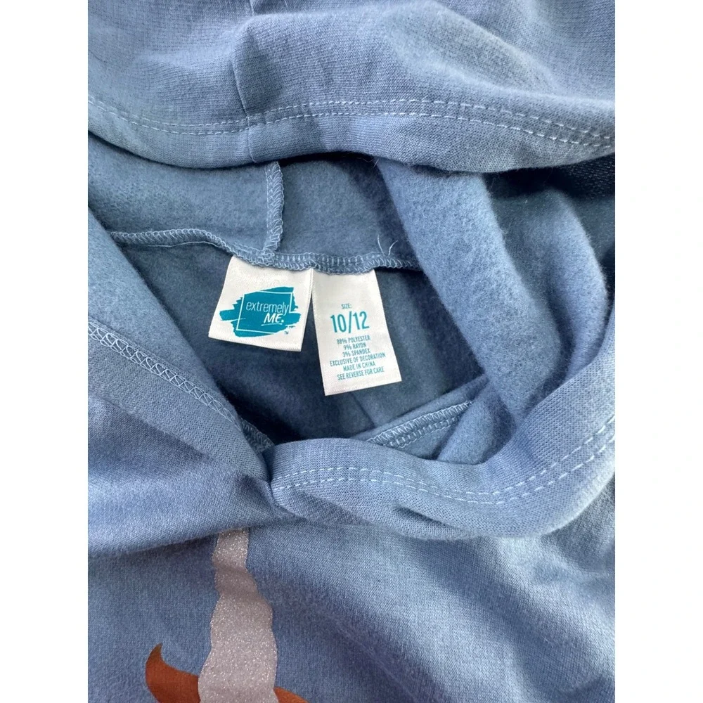 Extremely Me Outfit Set Girls 10/12 Blue Unicorn‎ Hoodie Heart Leggings 2pc Top
